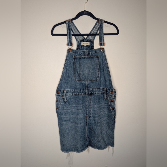 Madewell Blue Denim Overall Dress 14 - Picture 5 of 9
